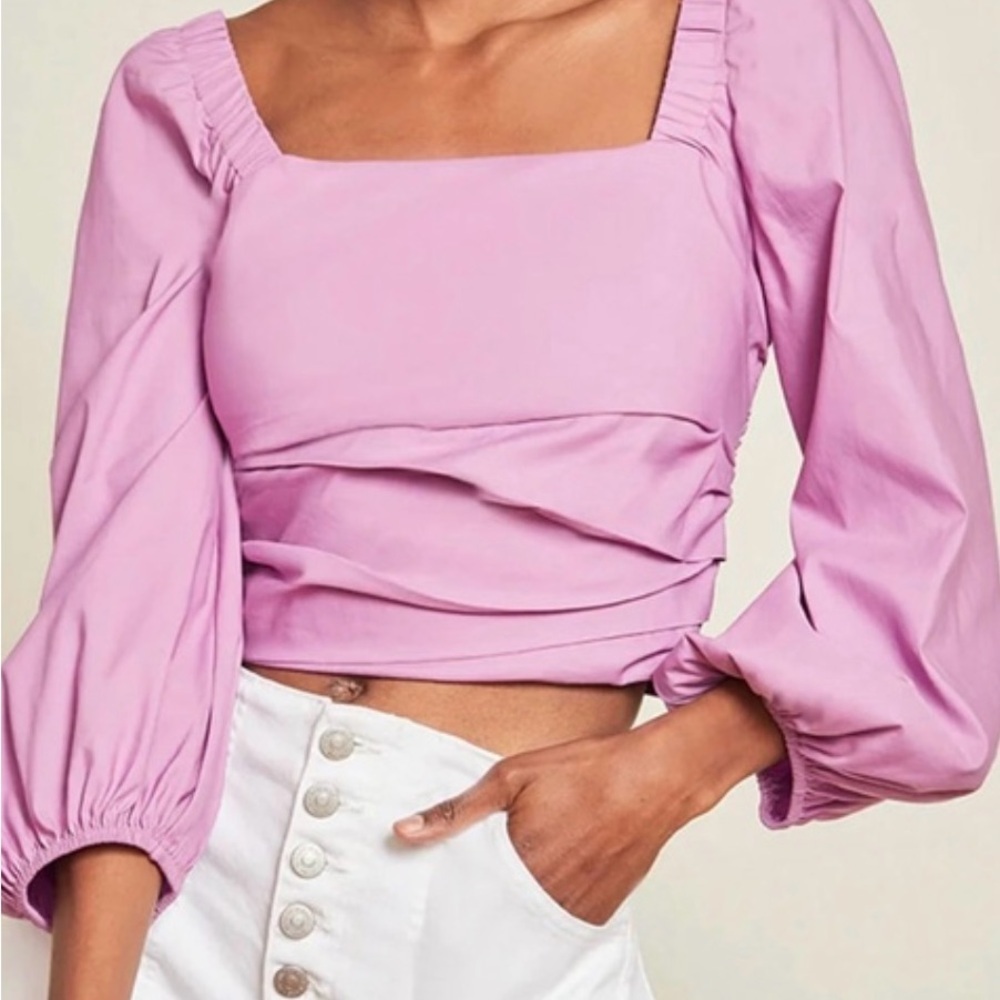 Veronica Beard orchid Kayla puff sleeve size 8